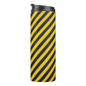 Bouteilles Isothermes Tissu rayé jaune et noir (Tourné sur la droite)