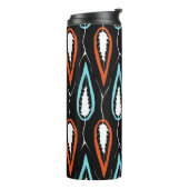 Bouteilles Isothermes Tissu rétro : texture florale transparente (Tourné sur la gauche)