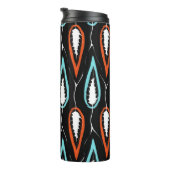 Bouteilles Isothermes Tissu rétro : texture florale transparente (Tourné sur la droite)