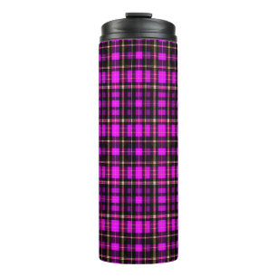 Bouteilles Isothermes Tissu vibrant à motif tartan carreauté
