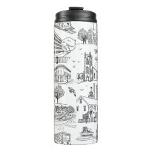 Toile de Mill City (Lowell, MA) Noir/Blanc