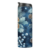 BOUTEILLES ISOTHERMES TONS BLEU & BROWN HIVER THÈME OBJETS (Tourné sur la droite)