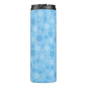 Bouteilles Isothermes tons bleu vif avec pois dans les années 60 rétro (Dos)