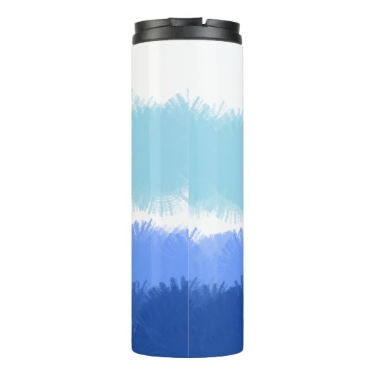 Bouteilles Isothermes Tons Bleus Abstraits (Dos)