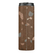 Bouteilles Isothermes Tons Brown foncé et tons terre Terrazzo Motif 12oz (Dos)