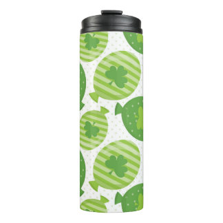 BOUTEILLES ISOTHERMES TONS DE BALLONS VERTS & SHAMROCKS IRLANDAIS