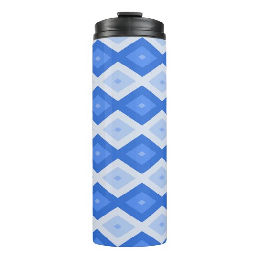 Bouteilles Isothermes Tons de motif de diamant bleu (Devant)