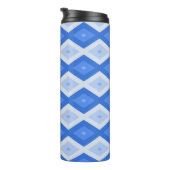 Bouteilles Isothermes Tons de motif de diamant bleu (Tourné sur la droite)