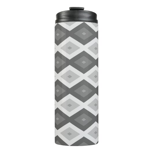 Bouteilles Isothermes Tons de motif de diamant gris (Devant)