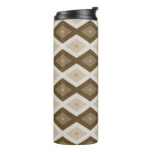 Bouteilles Isothermes Tons de motif diamant brun (Tourné sur la gauche)