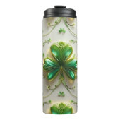 BOUTEILLES ISOTHERMES TONS DE SHAMROCKS CELTIQUES IRLANDAIS VERTS (Devant)