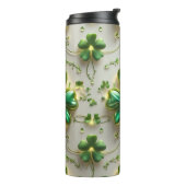 BOUTEILLES ISOTHERMES TONS DE SHAMROCKS CELTIQUES IRLANDAIS VERTS (Tourné sur la gauche)