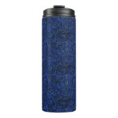 Bouteilles Isothermes Topographic Line Pattern | Midnight Sapphire (Devant)