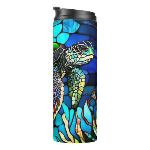 Bouteilles Isothermes Tortue colorée en verre