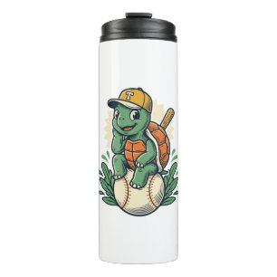 Bouteilles Isothermes Tortue de baseball Gravure vintage Graphisme_1