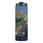 Bouteilles Isothermes Tortue de mer bleu vert (Devant)