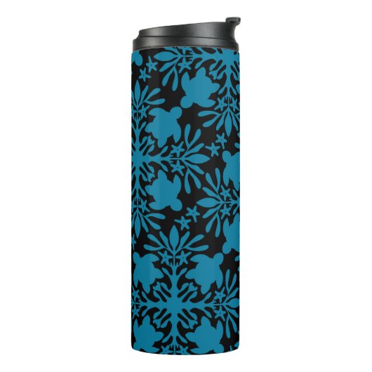 Bouteilles Isothermes Tortue de mer Honu motif de quilt hawaïen (Tourné sur la gauche)