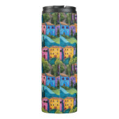 Bouteilles Isothermes Toscane colorée maisons motif (Dos)