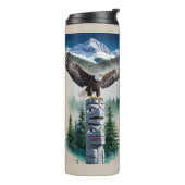 Bouteilles Isothermes Totem haïda et aigle chauve (Tourné sur la gauche)