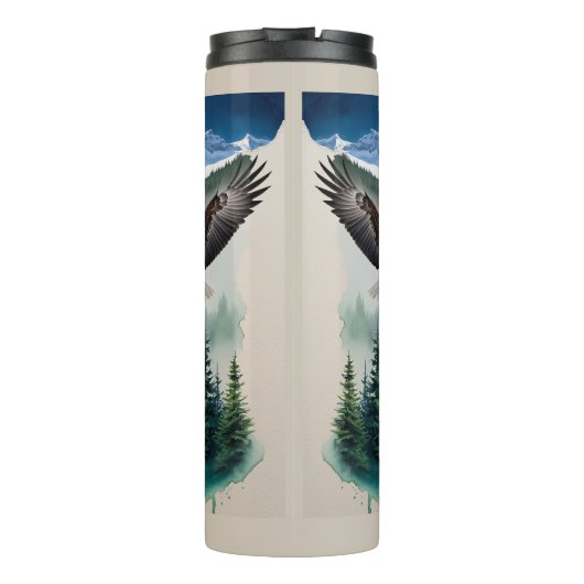 Bouteilles Isothermes Totem haïda et aigle chauve (Dos)