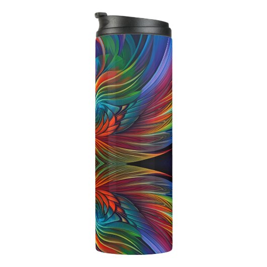 Bouteilles Isothermes Tourbillon coloré en plume (Tourné sur la droite)