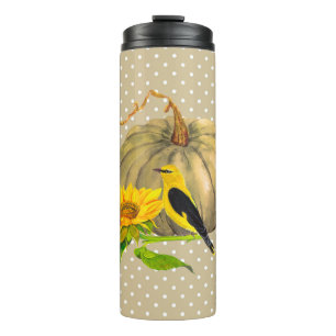 Bouteilles Isothermes Tournesol Citrouille d'automne et Finch