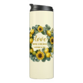 Bouteilles Isothermes Tournesol Lemon Wreath Love Design (Tourné sur la droite)