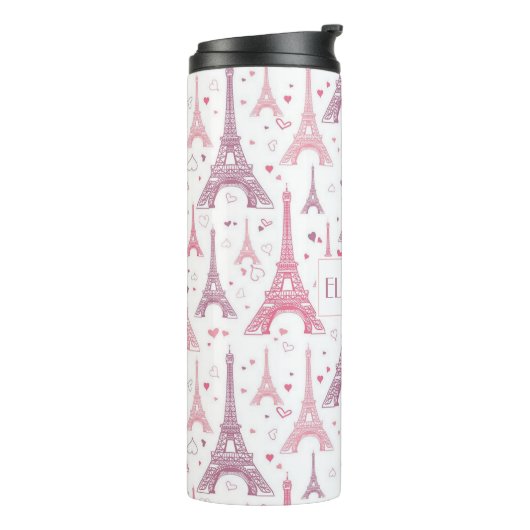 Bouteilles Isothermes Tours et coeurs Eiffel personnalisés (Tourné sur la gauche)