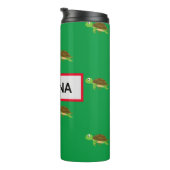 Bouteilles Isothermes Tourtelette moderne rouge à grains (Tourné sur la droite)