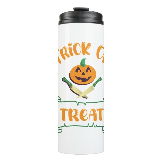 Bouteilles Isothermes Tracer ou traiter les os croisés Halloween visage  (Devant)