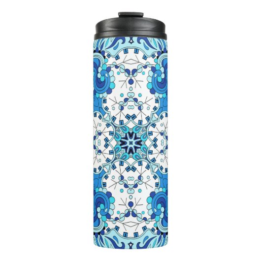 Bouteilles Isothermes Tracery motif apaisant sans faille. Design Mehendi (Devant)