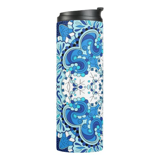 Bouteilles Isothermes Tracery motif apaisant sans faille. Design Mehendi (Tourné sur la gauche)