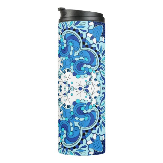 Bouteilles Isothermes Tracery motif apaisant sans faille. Design Mehendi (Tourné sur la droite)