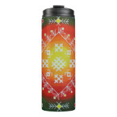 Bouteilles Isothermes Traditional Latvian folk art with symbols painting (Devant)