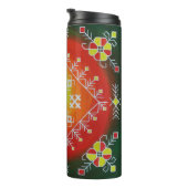 Bouteilles Isothermes Traditional Latvian folk art with symbols painting (Tourné sur la droite)