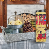 Bouteilles Isothermes Train à vapeur 9 Photo Collage Red Christmas