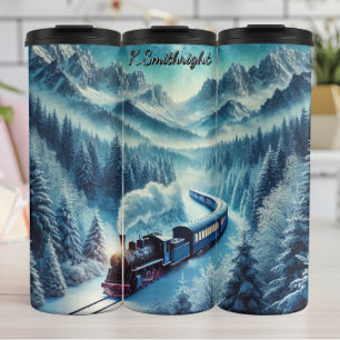 Bouteilles Isothermes Train Bleu Désert Mystérieux de la Montagne