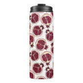 Bouteilles Isothermes Tranches de grenade sur blanc (Devant)