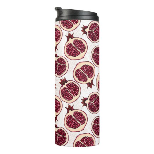 Bouteilles Isothermes Tranches de grenade sur blanc (Tourné sur la droite)