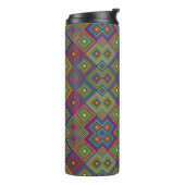 Bouteilles Isothermes Travel mug with vibrant geometric pattern (Tourné sur la gauche)