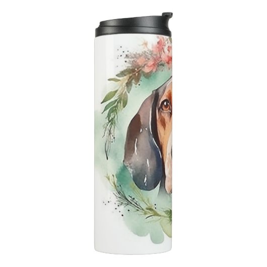 Bouteilles Isothermes Treeing Walker Christmas Wreath Festive Pup (Tourné sur la gauche)