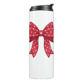 Bouteilles Isothermes Trendy Coquette Red Ribbon Bow with White Hearts (Tourné sur la gauche)