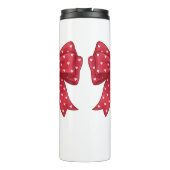 Bouteilles Isothermes Trendy Coquette Red Ribbon Bow with White Hearts (Dos)