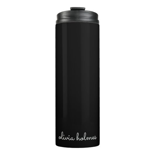 Bouteilles Isothermes Trendy Monogram | Name de script noir moderne (Devant)
