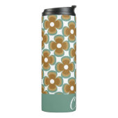 Bouteilles Isothermes Trendy Teal Caramel Retro Groovy Flowers Seamless (Tourné sur la gauche)