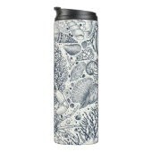 Bouteilles Isothermes Trésors de plage, coquillages, crabes, coraux et s (Tourné sur la droite)