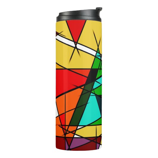Bouteilles Isothermes Triangle Coloré Géométrique Moderne (Tourné sur la gauche)