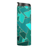 Bouteilles Isothermes Triangle Turquoise géométrique moderne (Tourné sur la droite)