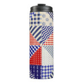 Bouteilles Isothermes Triangles De Patchwork Rétro Style Nautique (Devant)