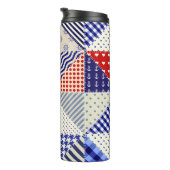 Bouteilles Isothermes Triangles De Patchwork Rétro Style Nautique (Tourné sur la droite)